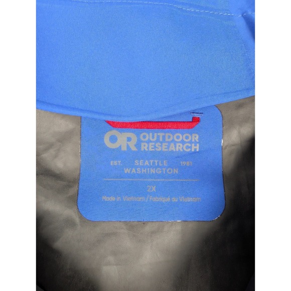 Outdoor Research Aspire II Goretex Rain Jacket Womens 2X Ultramarine Blue EUC - Picture 3 of 11